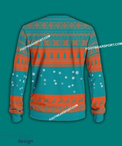 Multi Style Grinch Miami Dolphins Knitted Christmas Sweater Gift For Adult - Grinch Miami Dolphins Ugly Christmas Sweater Photo 2
