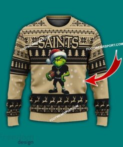 Multi Style Grinch New Orleans Saints Ugly Christmas Sweater Gift Holidays