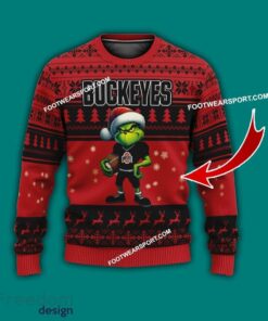 Multi Style Grinch Ohio State Buckeyes Knitted Xmas Sweater Gift For Adult