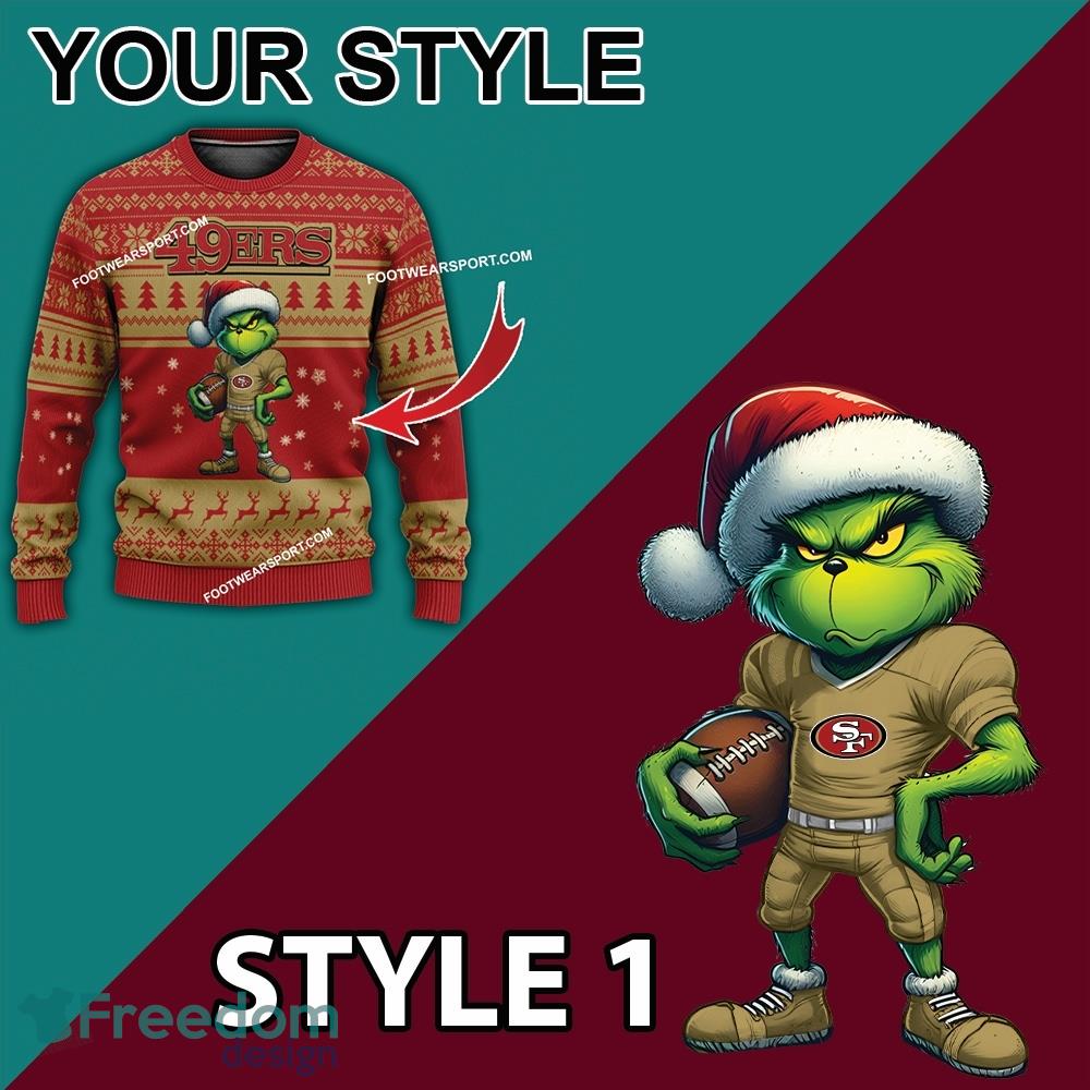 multi-style-grinch-san-francisco-49ers-ugly-christmas-sweater-gift-holidays-2.jpg Multi Style Grinch San Francisco 49ers Ugly Christmas Sweater Gift Holidays - Grinch San Francisco 49ers Ugly Christmas Sweater Photo 3