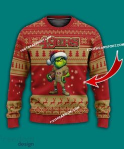 Multi Style Grinch San Francisco 49ers Ugly Christmas Sweater Gift Holidays