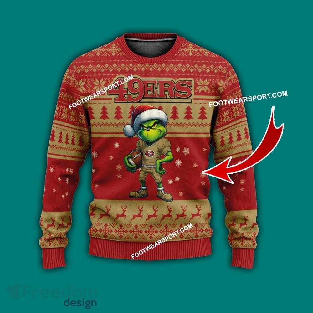 Multi Style Grinch San Francisco 49ers Ugly Christmas Sweater Gift Holidays image Multi Style Grinch San Francisco 49ers Ugly Christmas Sweater Gift Holidays - Grinch San Francisco 49ers Ugly Christmas Sweater Photo 1