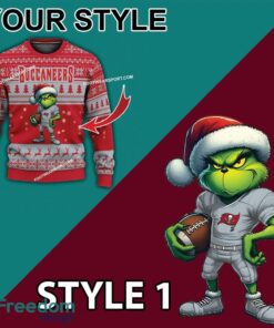 Multi Style Grinch Tampa Bay Buccaneers Ugly Xmas Sweater Gift For Men And Women - Grinch Tampa Bay Buccaneers Ugly Christmas Sweater Photo 3