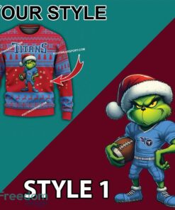Multi Style Grinch Tennessee Titans Ugly Christmas Sweater Gift For Adult image Multi Style Grinch Tennessee Titans Ugly Christmas Sweater Gift For Adult - Grinch Tennessee Titans Ugly Christmas Sweater Photo 3