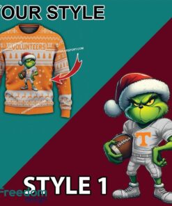 Multi Style Grinch Tennessee Volunteers Knitted Christmas Sweater Gift For Men And Women image Multi Style Grinch Tennessee Volunteers Knitted Christmas Sweater Gift For Men And Women - Grinch Tennessee Volunteers Ugly Christmas Sweater Photo 3