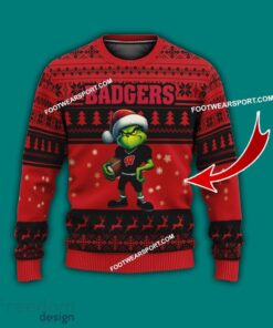 Multi Style Grinch Wisconsin Badgers Knitted Christmas Sweater AOP Gift Holidays Multi Style Grinch Wisconsin Badgers Knitted Christmas Sweater AOP Gift Holidays