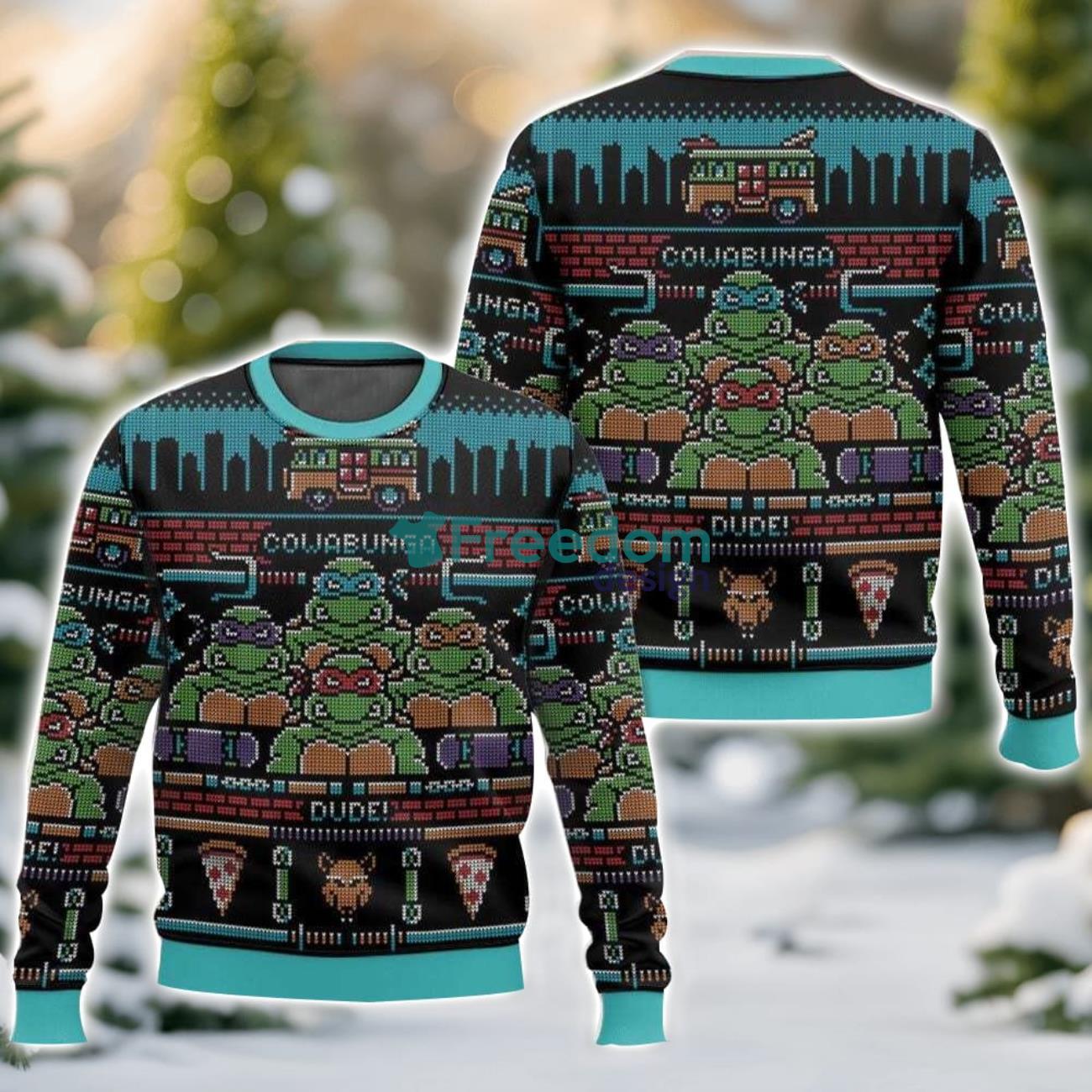 Mutant Ninja Turtles, Cowabunga Dude Christmas Ugly Sweater 3D Printed Sweater Christmas Gift image Mutant Ninja Turtles, Cowabunga Dude Christmas Ugly Sweater 3D Printed Sweater Christmas Gift - Mutant Ninja Turtles, Cowabunga Dude Christmas Ugly Sweater ANDY260924TTT6-3