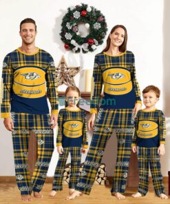 Nashville Predators Custom Name Pajamas Set For Family Sport Team Pajamas Christmas Gift