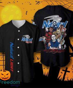 Natural Light Halloween Horror Characters Baseball Jersey For Men And Women