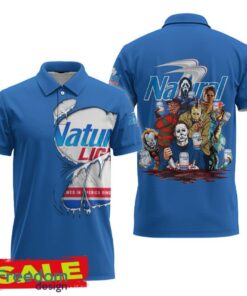 Natural Light Horror Halloween Characters Polo Shirt Casual For Men Women Gift Holidays