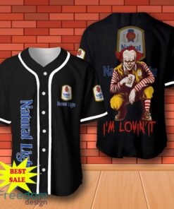Natural Light Pennywise Halloween Baseball Jersey for All Genders
