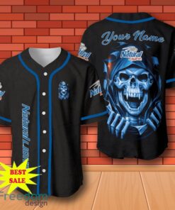 Natural Light Skull Personalized Baseball Jersey for All Genders
