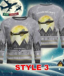 Navion Aircraft Aircraft Moonlight Multi Color Ugly Christmas 3D Sweater Gift For Adult - Navion Aircraft Aircraft Moonlight Ugly Christmas Sweater_21