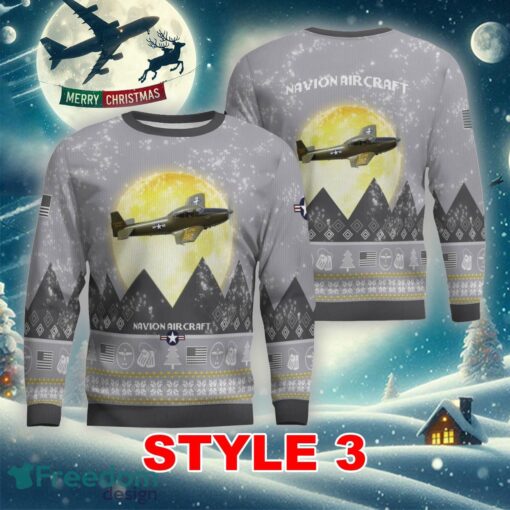 Navion Aircraft Aircraft Moonlight Multi Color Ugly Christmas 3D Sweater Gift For Adult - Navion Aircraft Aircraft Moonlight Ugly Christmas Sweater_21