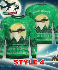 Navion Aircraft Aircraft Moonlight Multi Color Ugly Christmas 3D Sweater Gift For Adult - Navion Aircraft Aircraft Moonlight Ugly Christmas Sweater_26