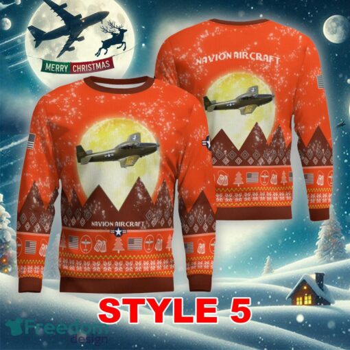 Navion Aircraft Aircraft Moonlight Multi Color Ugly Christmas 3D Sweater Gift For Adult - Navion Aircraft Aircraft Moonlight Ugly Christmas Sweater_41