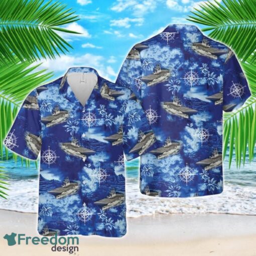 Navy USS America (LHA-6) Hawaiian Shirt US Navy Aloha Shirt Product Photo 1