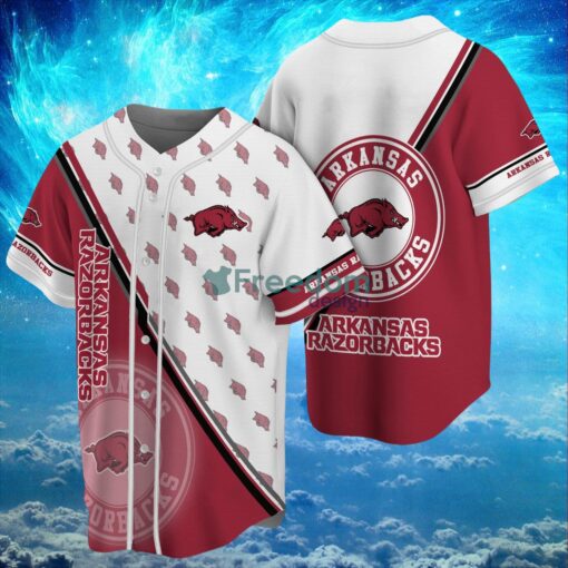 NCAA Arkansas Razorbacks Logo Design Baseball Jersey Shirt Gifts For Fans Shirt Full Print Product Photo 1