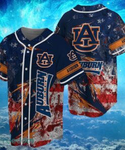 NCAA Auburn Tigers Logo Design Baseball Jersay Shirt Full Print