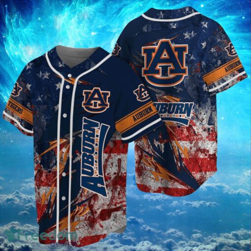 NCAA Auburn Tigers Logo Design Baseball Jersay Shirt Full Print Product Photo 1