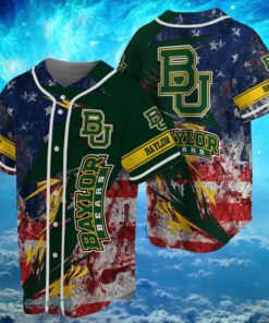 NCAA Baylor Bears Logo Design Baseball Jersay Shirt Full Print