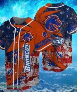 NCAA Boise State Broncos Logo Design Baseball Jersay Shirt Full Print