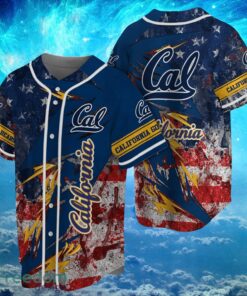 NCAA California Golden Bears Logo Design Baseball Jersay Shirt Full Print