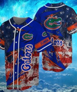 NCAA Florida Gators Logo Design Baseball Jersay Shirt Full Print