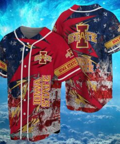 NCAA Iowa State Cyclones Logo Design Baseball Jersay Shirt Full Print