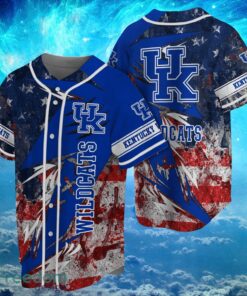 NCAA Kentucky Wildcats Logo Design Baseball Jersay Shirt Full Print