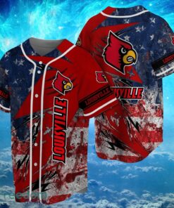 NCAA Louisville Cardinals Logo Design Baseball Jersay Shirt Full Print