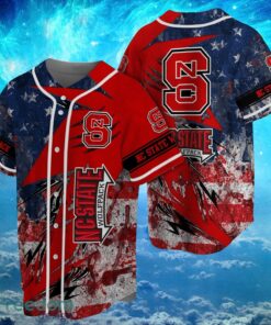 NCAA Nc State Wolfpack Logo Design Baseball Jersay Shirt Full Print Product Photo 1