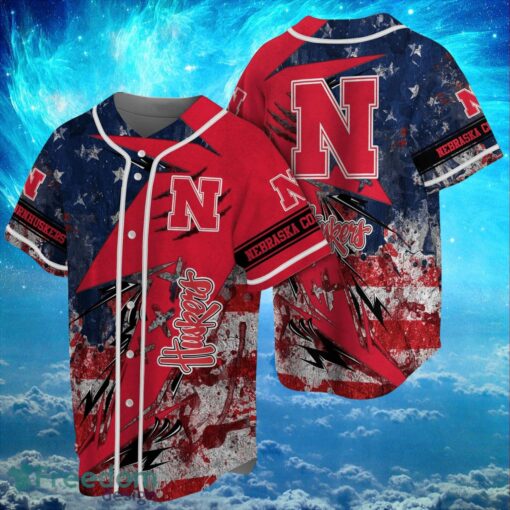 NCAA Nebraska Cornhuskers Logo Design Baseball Jersay Shirt Full Print Product Photo 1