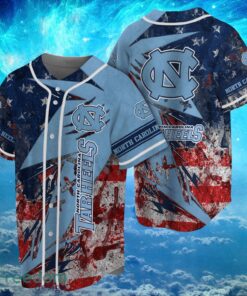 NCAA North Carolina Tar Heels Logo Design Baseball Jersay Shirt Full Print Product Photo 1