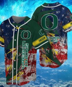 NCAA Oregon Ducks Logo Design Baseball Jersay Shirt Full Print