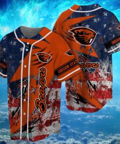 NCAA Oregon State Beavers Logo Design Baseball Jersay Shirt Full Print Product Photo 1