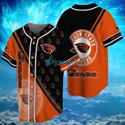 NCAA Oregon State Beavers Logo Design Baseball Jersey Shirt Gifts For Fans Shirt Full Print Product Photo 1