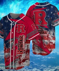 NCAA Rutgers Scarlet Knights Logo Design Baseball Jersay Shirt Full Print Product Photo 1