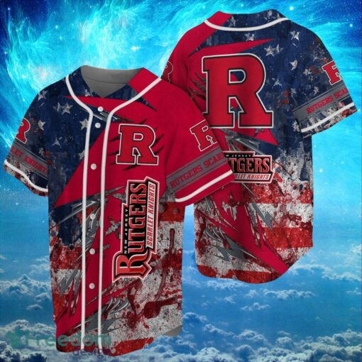 NCAA Rutgers Scarlet Knights Logo Design Baseball Jersay Shirt Full Print Product Photo 1