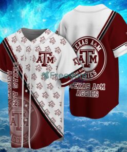 NCAA Texas A&M Aggies Logo Design Baseball Jersey Shirt Gifts For Fans Shirt Full Print