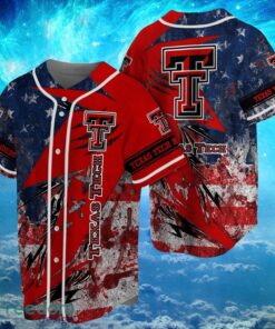 NCAA Texas Tech Red Raiders Logo Design Baseball Jersay Shirt Full Print Product Photo 1