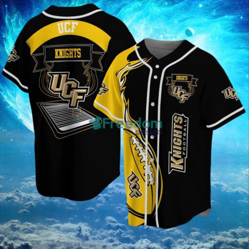 NCAA Ucf Knights Logo Design Fire Ball Baseball Jersey Shirt Full Print Product Photo 1