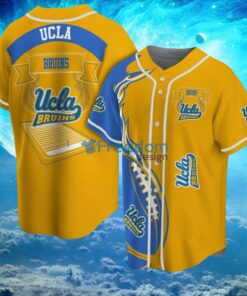 NCAA Ucla Bruins Logo Design Fire Ball Baseball Jersey Shirt Full Print