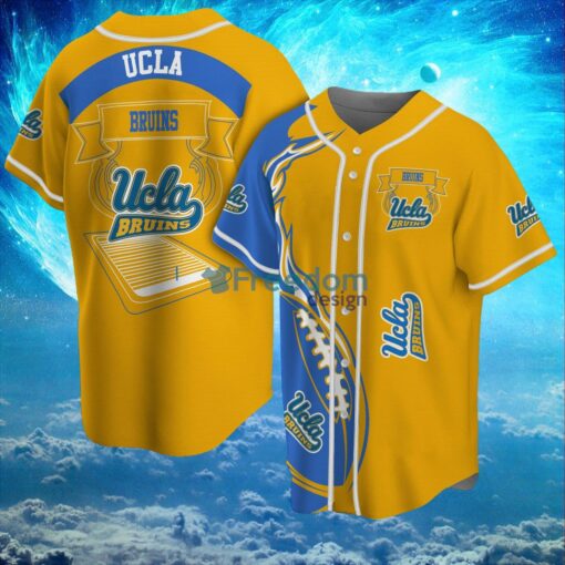 NCAA Ucla Bruins Logo Design Fire Ball Baseball Jersey Shirt Full Print Product Photo 1