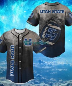 NCAA Utah State Aggies Logo Design Grenade Baseball Jersey Shirt Gifts For Fans Shirt Full Print