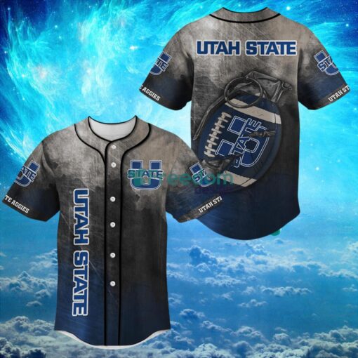 NCAA Utah State Aggies Logo Design Grenade Baseball Jersey Shirt Gifts For Fans Shirt Full Print Product Photo 1