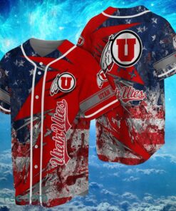 NCAA Utah Utes Logo Design Baseball Jersay Shirt Full Print Product Photo 1