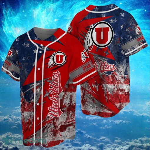 NCAA Utah Utes Logo Design Baseball Jersay Shirt Full Print Product Photo 1