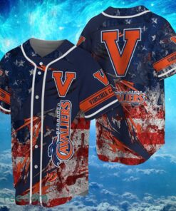 NCAA Virginia Cavaliers Logo Design Baseball Jersay Shirt Full Print Product Photo 1