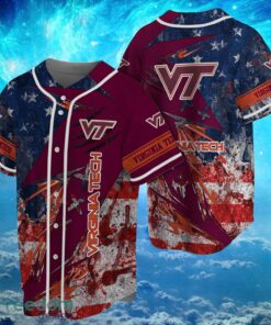 NCAA Virginia Tech Hokies Logo Design Baseball Jersay Shirt Full Print Product Photo 1